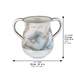 Aluminum Washing Cup 13cm Pearl Marble - Silver, White