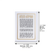 Lucite Bencher 25*14 cm- Prayer for Bride Gold Color 25*14cm