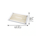 Glass Challah Tray 42*29 cm - Gold, Striped