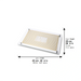 Glass Challah Tray 42*29 cm - Gold, Striped