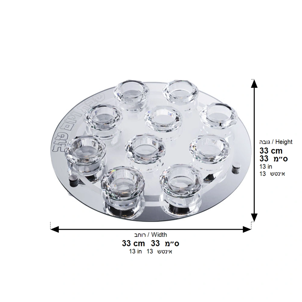 Crystal 10 Branches Candlesticks 33 cm