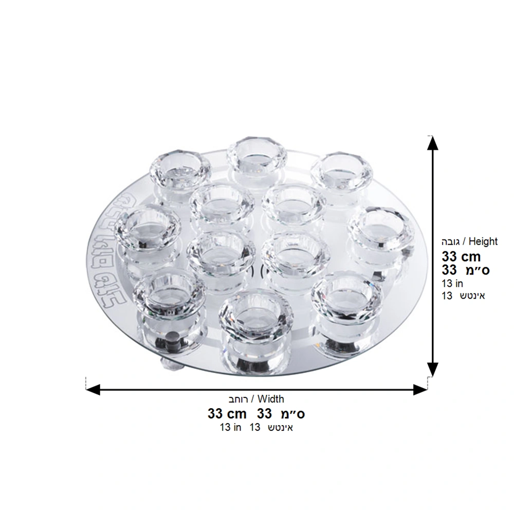 Crystal 12 Branches Candlesticks 33 cm
