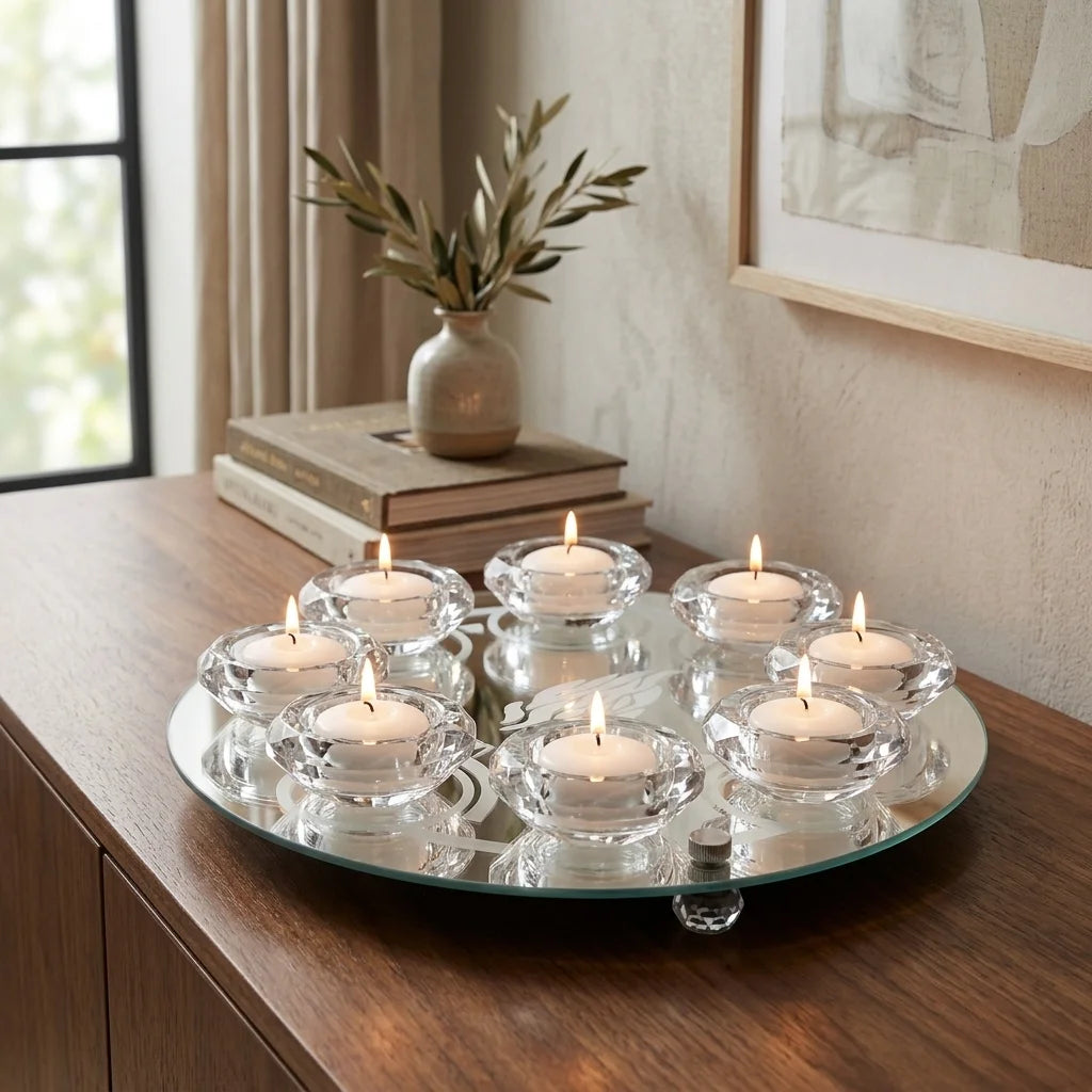 Crystal 8 Branches Candlesticks 27 cm