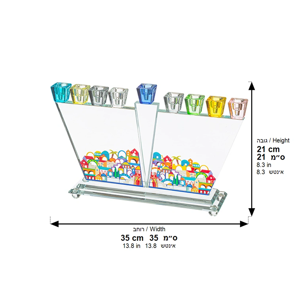 Crystal Elegant Hanukkiah 22 cm