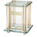 Crystal Tzedakah Box 13*9 cm with Plate - Gold