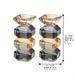 Pair of Crystal Elegant Candlesticks 14.5 cm - Gold, Black