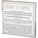 Lucite Hanukkah Candle Blessing - Silver