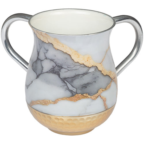 Aluminum Washing cup 13cm - blue marble