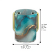 Lucite Washing Cup 13 cm - Gold Handles - White, Blue