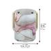 Lucite Washing Cup 13 cm - Gold Handles - White, Pink