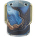 Lucite Washing Cup 13 cm - Gold Handles - Dark Blue