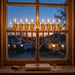 Metal Menorah with Crystal base and Plaque 37cm