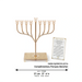 Metal Menorah with Crystal base and Plaque 37cm