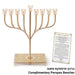 Metal Menorah with Crystal base and Plaque 37cm