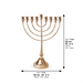 Metal Menorah 49cm - Gold