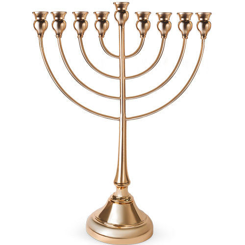Metal Menorah 49cm - Gold