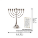 Metal Menorah 49cm - Gold, Silver