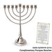 Metal Menorah 49cm - Gold, Silver