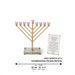 Metal "Chabad" Menorah 32 cm -Rose Gold Finish