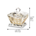 Crystal Salt Holder 6 cm with Laser Cut Plaque