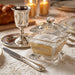 Crystal Salt Holder 6 cm with Laser Cut Plaque - Striped