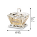 Crystal Salt Holder 6 cm with Laser Cut Plaque - Striped