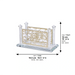 Crystal Napkin Holder with Metal Plate 8*17 cm
