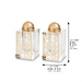 Crystal Salt & pepper Holders 6*4 cm with Laser Cut Plaque