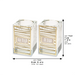 Crystal Candlesticks 7.5 cm with Metal Plaque- Lines - Striped