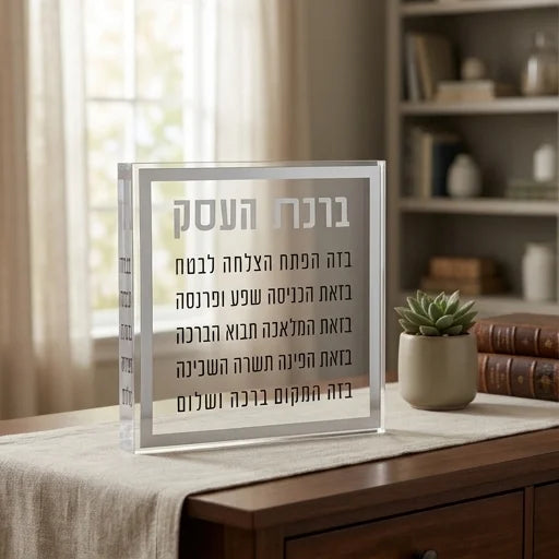 Lucite Business Blessing 21 cm - Silver