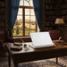 Elegant Shtender with Leatherette Plaque 38x30 cm - White