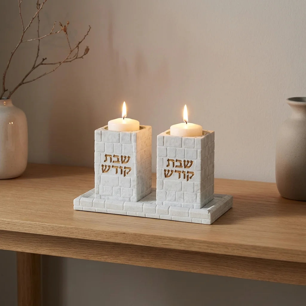 Polymer set candle holders Tray and pair of candle holders