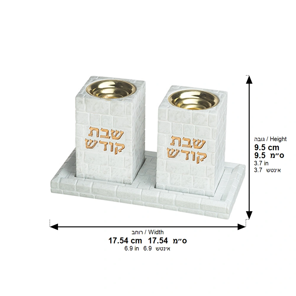 Polymer set candle holders Tray and pair of candle holders