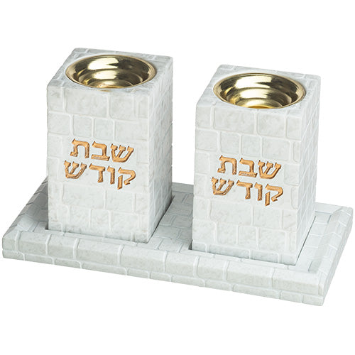 Polymer set candle holders Tray and pair of candle holders