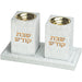 Polymer set candle holders Tray and pair of candle holders