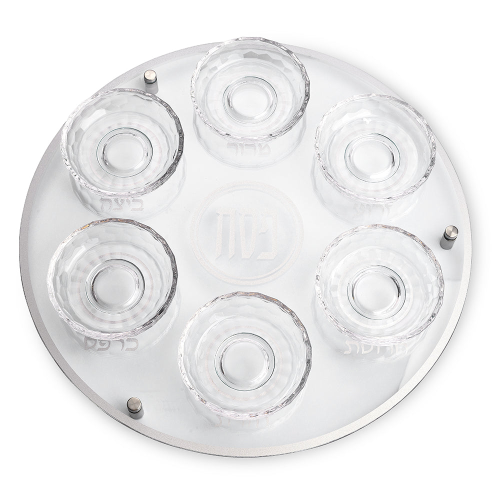 Glass & Crystal Passover Plate 40 cm