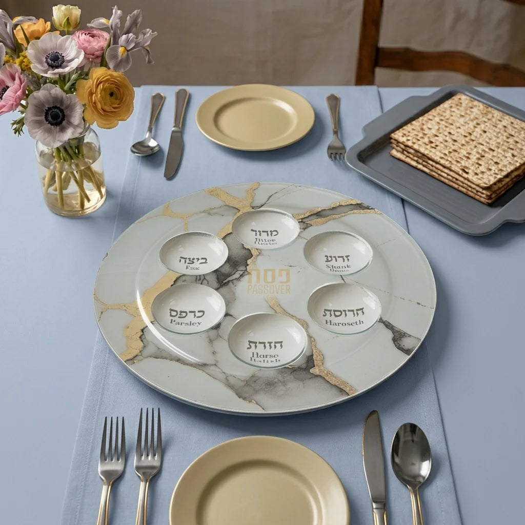 Glass Passover Plate 35cm