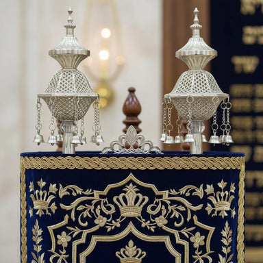 Pair of Rimonim for Torah 32 cm - Silver