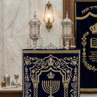 Pair of Rimonim for Torah 32 cm - Silver