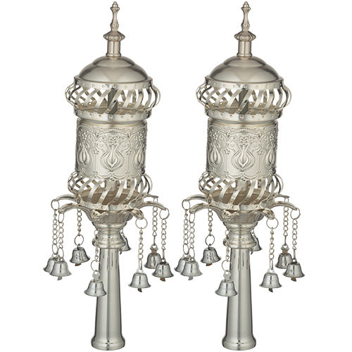 Pair of Rimonim for Torah 32 cm - Silver