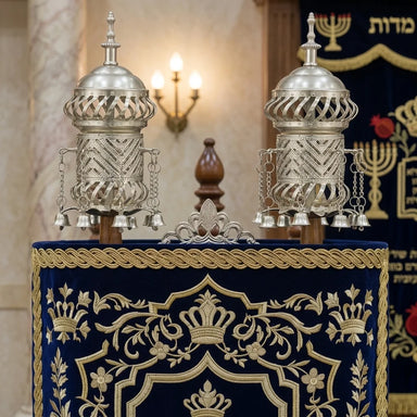 Pair of Rimonim for Torah 32 cm - Silver