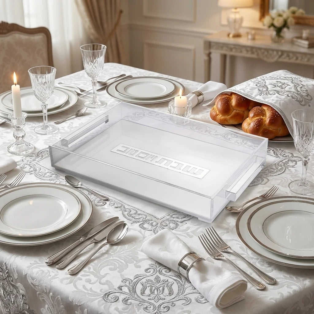 Lucite Challah Tray 35*25cm - Silver