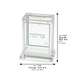 Lucite Tzedakah Box 13cm - Silver