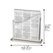 Lucite Stand Bencher- Sephardic Food Blessing, Silver Color