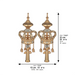 Pair of Rimonim for Torah 32 cm - Gold