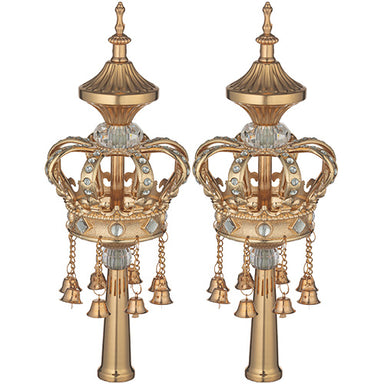 Pair of Rimonim for Torah 32 cm - Gold