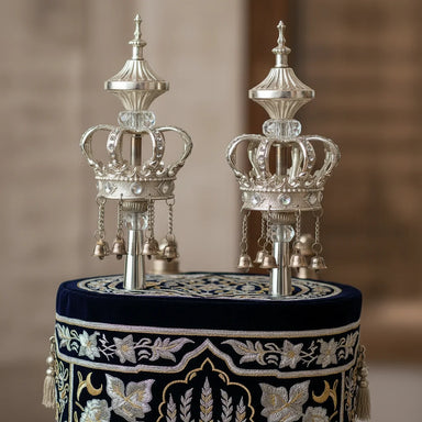 Pair of Rimonim for Torah 32 cm - Silver