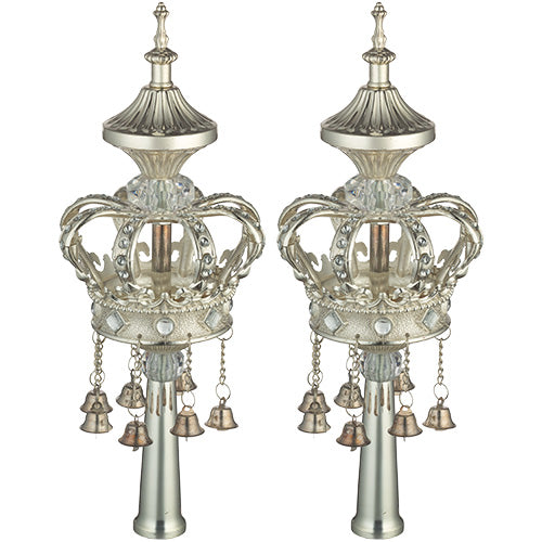 Pair of Rimonim for Torah 32 cm - Silver