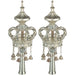 Pair of Rimonim for Torah 32 cm - Silver