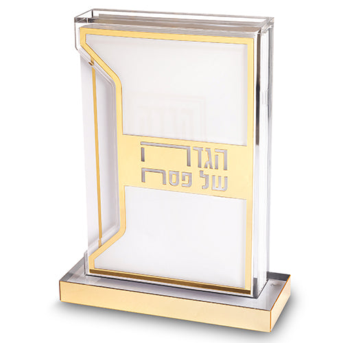 Lucite Hagadah Display 18x24 cm with Set of 6 pcs Hagadah